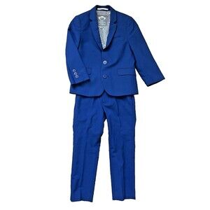 Appaman Toddler Boys 2 Piece Suit Fitted Royal Blue Wedding Church Size 4T EUC